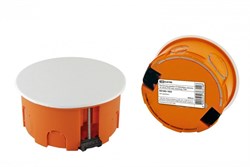 TDM Распаячная коробка СП D80х40мм, крышка, пл. лапки, IP20, инд. штрихкод, SQ1403-1925 - фото 86441