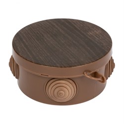 EKF PROxima Коробка распаячная КМР-040-039 с крышкой (85х40) 4 мембранных ввода тёмное дерево IP54 plc-kmr-040-039-t - фото 86482