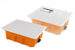 TDM Распаячная коробка СП 120х92х45мм, крышка, пл. лапки, IP20, инд. штрихкод, SQ1403-1028 - фото 86568