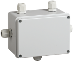 IEK Коробка КМ41331 распаячная для о/п 150х110х85 мм IP55 (RAL7035, гермовводы PG11 5 шт) UKO10-150-110-085-K51-55 - фото 86583