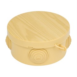 EKF PROxima Коробка распаячная КМР-040-039 с крышкой (85х40) 4 мембранных ввода светлое дерево IP54 plc-kmr-040-039-s - фото 86596