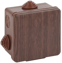 ЭРА KOR-80-80-50-7g-O Коробка распаячная открытой установки КОР (дуб) 80х80х50мм с гермовводами 7 вх. IP54 Б0043226 - фото 86597