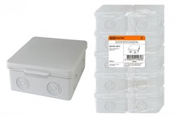 TDM Распаячная коробка ОП 100х100х55мм, крышка, IP54, 8вх., без гермовводов SQ1401-0813 - фото 86623