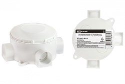 TDM Распаячная коробка ОП D80х35мм, IP42, 3-х рожковая, белая, инд. штрихкод SQ1401-4014 - фото 86627