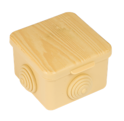 EKF PROxima Коробка распаячная КМР-030-036 пылевлагозащитная, 4 мембранных ввода (65х65х50) светлое дерево plc-kmr2-030-036-s - фото 86651