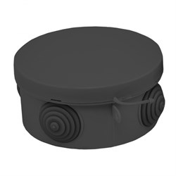 EKF PROxima Коробка распаячная КМР-040-039 с крышкой (85х40) 4 мембр. ввода чёрная IP54 plc-kmr-040-039-b - фото 86652