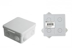 TDM Распаячная коробка ОП 80х80х50мм, крышка, IP54, 7вх. инд. штрихкод SQ1401-0512 - фото 86659