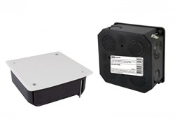 TDM Распаячная коробка СП 115х115х45мм, крышка, метал. лапки, IP20, инд. штрихкод, SQ1403-0908 - фото 86683