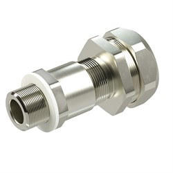 DKC Взрывозащищенный  кабельный ввод серии КАЕРМ для бронированного инебронированного кабеля М20х1,5 d:5,8-10мм. Dn:12. НикелированнаялатуньIP66/IP68 KAEPM2MHK-12 - фото 86950