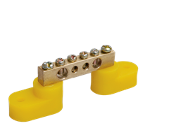 IEK Шина PE земля на двух угловых изол ШНИ-6х9-4-У2-Ж YNN10-69-4C2-K05 - фото 87197