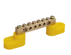 IEK Шина PE земля на двух угловых изол ШНИ-6х9-6-У2-Ж YNN10-69-6C2-K05 - фото 87203