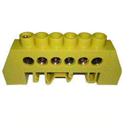 IEK Шина PE земля в комб DIN-изол Стойка ШНИ-8х12-6-КС-Ж YNN10-812-6DP-K05 - фото 87231