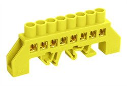 IEK Шина PE земля в комб DIN-изол Стойка ШНИ-8х12-8-КС-Ж YNN10-812-8DP-K05 - фото 87232