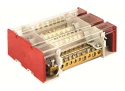 DKC Блок распределительный на DIN рейку с выносной клеммой 4р 160А, 11х7мм 2х8мм  2х9мм 1х12мм BD3160164 - фото 87295