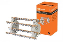 TDM Распределительный блок на DIN-рейку РБ-200 4П 200А (4 шины 10xM6+1хM8) SQ0823-0008 - фото 87320