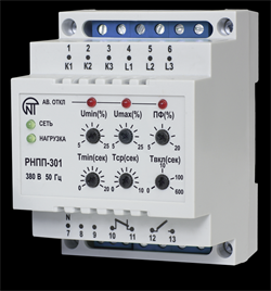 Реле контроля 3-фаз. напряжения РНПП-301 (4мод.) РНПП-301 - фото 87399