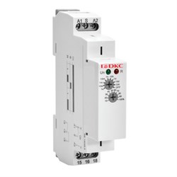 DKC Реле времени, задержка включения, конфигурация контакта 1CO, AС/DC 12-240В DRM-TA-1-240 - фото 87543