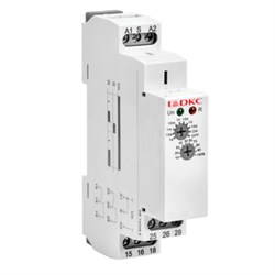 DKC Реле времени, задержка включения, конфигурация контакта 2CO, AС/DC 12-240В DRM-TA-2-240 - фото 87545