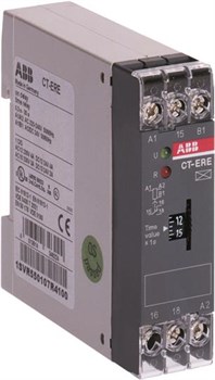 ABB CT-ERE Реле времени CT-ERE задержка на вкл 0,3-30 мин 24V AC/DC, 220-240V AC, 1ПК 1SVR550107R5100 - фото 87673