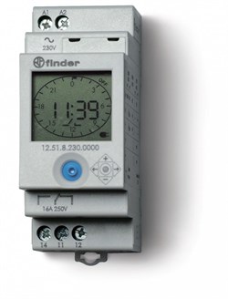 Finder Реле времени цифровое суточное/недельное; монтаж на рейку 35мм; 1СO 16A; питание 110…230B AC/DC; ширина 35мм; степень защиты IP20 125182300000 - фото 87678
