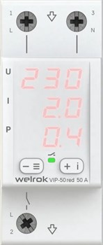 Welrok VIP-50 red Реле напряжения 50 А (max 60 A), 11 000 ВА 4660251140328 - фото 87720