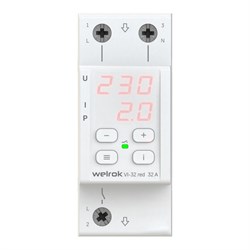 Welrok VI-32 red Реле напряжения 32 А (max 40 A), 7 000 ВА 4660251140519 - фото 87733