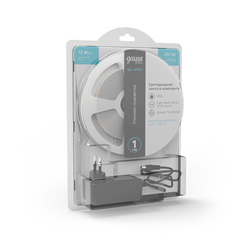 Gauss Лента Basic в комплекте 12V 12W/m 1200lm/m 4000K IP65 LED 5m 1/50 BT071 - фото 88260