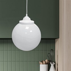 ЭРА НСБ 02-60-251 Светильник садово-парковый, шар опал подвес шнур D=250 mm Б0048086 - фото 88289