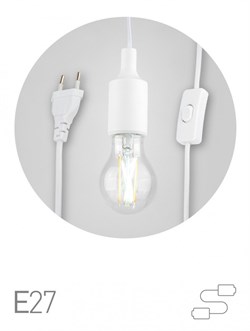 ЭРА Светильник для растений ЭРА FITO-Holder E27 с проводом и выключателем для фитоламп с цоколем Е27 Б0057286 - фото 88309