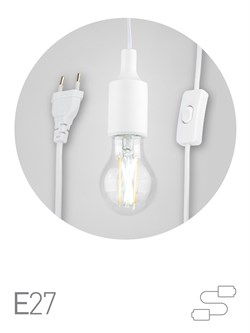 ЭРА Светильник для растений ЭРА FITO-Holder E27 3 м с проводом и выключателем для фитоламп с цоколем Е27 Б0061585 - фото 88311