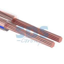 Кабель акустический, 2х 0.50 мм², прозрачный BL, 20 м. Rexant 01-6203-3-20 - фото 88866