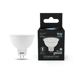 Gauss Лампа MR16 9W 830lm 4100K GU5.3 LED 101505209 - фото 89376