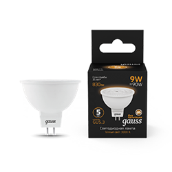 Gauss Лампа MR16 9W 830lm 3000K GU5.3 LED 101505109 - фото 89391