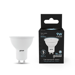 Gauss Лампа MR16 9W 830lm 4100K GU10 LED 101506209 - фото 89393