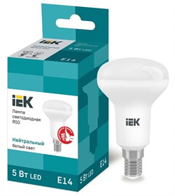IEK Лампа светодиодная ECO R50 рефлектор 5Вт 230В 4000К E14 LLE-R50-5-230-40-E14 - фото 89655