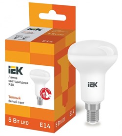 IEK Лампа светодиодная ECO R50 рефлектор 5Вт 230В 3000К E14 LLE-R50-5-230-30-E14 - фото 89729