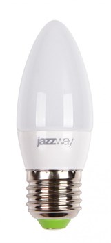 Jazzway Лампа светодиодная (LED) «свеча» d38мм E27 220° 7Вт 220-240В матовая тепло-белая желтая 3000К .1027825-2 - фото 89748