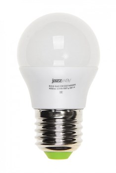 Jazzway Лампа светодиодная (LED) G45 "шар" 5W E27 3000K мат 400Lm .1036957A - фото 89897