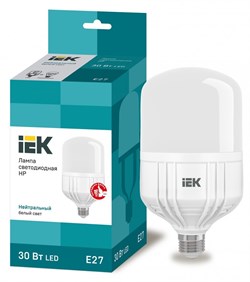 IEK Лампа светодиодная HP 30Вт 230В 4000К E27 LLE-HP-30-230-40-E27 - фото 89954