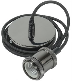 IEK Патрон подвесной E27 со шнуром 1,5м RETRO черный EPA12-04-02-K02 - фото 90025