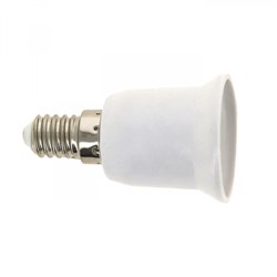 EKF PROxima Переходник E14-E27 бел. AD-E14-E27-w - фото 90051