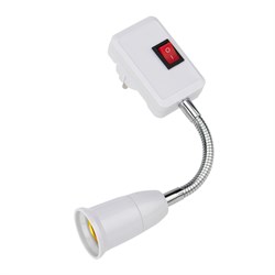 Переходники вилка - патрон Е27, гибкий, 150 мм, с выключателем Rexant 80-1194 - фото 90062