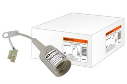 TDM Патрон подвесной с клеммной колодкой, Е27, белый SQ0335-0023 - фото 90078