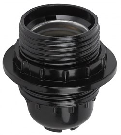 ЭРА ACS PTR/KOL-E27-BAK-BL-BOX50 Черный Патрон Е27 с кольцом бакелит Б0044084 - фото 90111