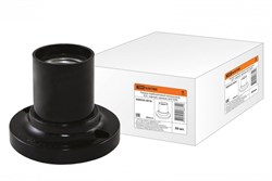 TDM Патрон карболитовый потолочный, Е27, черный, прямой, Б/Н SQ0335-0016 - фото 90136