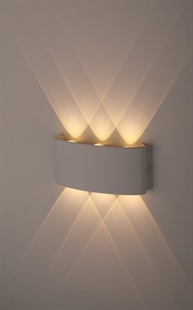 ЭРА WL12 WH Светильник Декоративная подсветка светодиодная 6*1Вт IP 54 белый Б0034610 - фото 90239