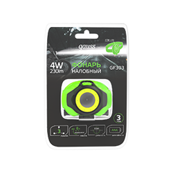 Gauss Фонарь налобный модель GFL303 4W 230lm 3xAAA LED 1/12/60 GF303 - фото 90351