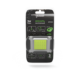 Gauss Фонарь налобный модель GFL304 3W 180lm 3xAAA LED 1/12/60 GF304 - фото 90354