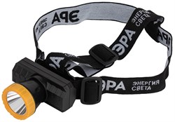 ЭРА Фонарь налобный светодиодный ЭРА GA-802 аккумуляторный мощный яркий 2 режима желто-черный Б0055349 - фото 90364