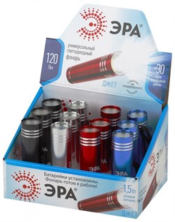 ЭРА UB-402 Фонарь универсальный Джет [1,5Вт COB, алюм, 3xAAA в компл, 12 шт. промо-бокс] Б0029193 - фото 90400